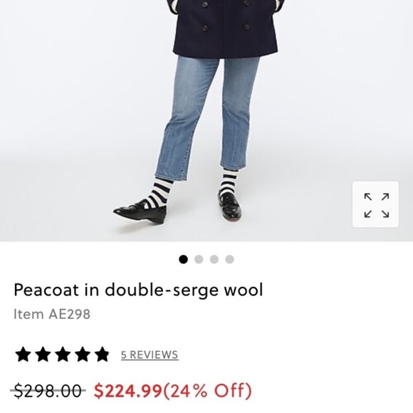 J. Crew gray wool peacoat - Picture 3 of 8